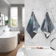thumbnail image 5 of Coolnut Galaxy Mermaid Hand Towels 2 Pieces, Cotton Bath Towel for Drying Face Hands Body Decorative Water Absorbent Lightweight Towels for Bathroom Ktichen Travel Gym, 16"x28", 5 of 6