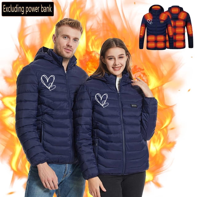 Jackets for Women Casual Fall USB Intelligent Constant Temperature Heated Windproof Plus Size Coat For Men And Women Winter 21 Heated Jacket Coat Fall Jacket on Clearance