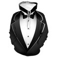 thumbnail image 3 of Sudadera con capucha de traje falso divertida con estampado 3D para hombre, esmoquin con patrón de pajarita, sudaderas casuales de manga larga para cosplay, sudaderas con capucha de calle, 3 of 5