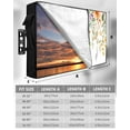 thumbnail image 7 of Outdoor TV Cover 52 to 55 Inch Weatherproof, Cottagecore Floral Waterproof TV Screen Protector for Outside Decor with Zipper and Pocket 52"L x 30"H , Colorful Watercolor Flowers Leaves, 7 of 7