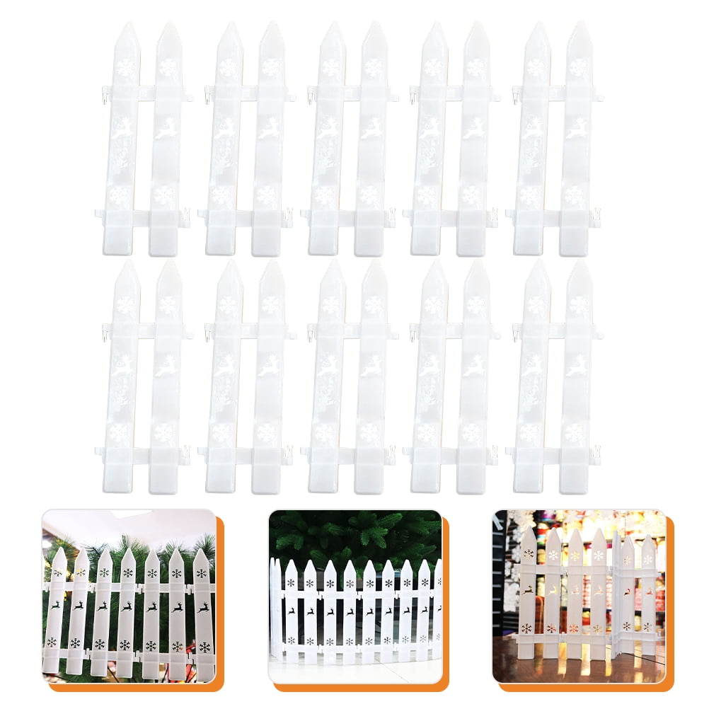 Dytern Christmas,30pcs Christmas Tree Fence Plastic Fence Garden Fence Decorative Fences for Party