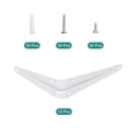thumbnail image 3 of Uxcell 10Pack 6 x 5 Inch Shelf Bracket Metal L Brackets Floating Shelf Brackets White, 3 of 6