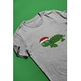thumbnail image 5 of Old Glory Mens Christmas Turtle Lights Santa Hat Short Sleeve T Shirt, 5 of 5