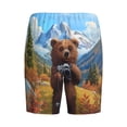 thumbnail image 4 of Picia Snowy Mountain Photography Bear Pajama Shorts for Men, Men's Pajama Bottoms, Sleepwear,Short Pajama Pants-Large, 4 of 9