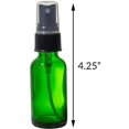 thumbnail image 4 of Green Glass Boston Round Black Fine Mist Spray Bottle - 1 oz (6 Pack) + Clear Travel Bag and Funnel, 4 of 4