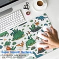 thumbnail image 4 of Long Mouse Pads for Desk,Colorful Dinosaurs Volcanoes Plants Desk Mats on Top Of Desks, Desk Mouse Pad Extra Large with 3mm Non-Slip Base and Stitched Edge for Gaming,Work,Home 31.5"x11.8", 4 of 5