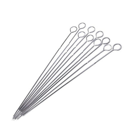 

VerPetridure 10 Square Kebab Skewers 38Cm 10 Square Kebab Skewers 38Cmbbq Stainless Steel Shish Kabob Skewers Barbecue Stick Grilling Long Needle 10Pc