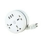 thumbnail image 1 of pstuiky Adaptador de enchufe de viaje, regleta universal, regleta con puerto USB-C y 3 puertos USB, 3 tomas de corriente alterna, cable de extensión de 2 metros, compacto para viajes, 1 of 6