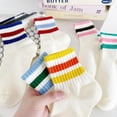thumbnail image 6 of Retro Striped Mini Crew Socks Casual Novelty Fashion Vintage Athletic Cotton Ankle Socks for Women Men, 6 of 7