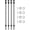 Blackx4, variant on ‌2 Pcs 16.5" Heavy Duty Metal Sign Stakes - 0.31" Thick Ground Mount for Lawn/Path Signs (Green) with Hardware Included‌‌