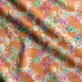 thumbnail image 1 of Soimoi Watercolor Floral Print,Cotton Cambric, Quilting Fabric Sold by The Yard 42 Inch Wide, Medium Weight Cotton Fabric, SewingSupplies, Orange, 1 of 5