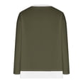 thumbnail image 5 of Timegard Womens Tops Drop Shoulder Crewneck Loose Pullover Tops Fall Casual Long Sleeve Comfy Blouse, 5 of 5