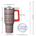 thumbnail image 2 of Red and White Christmas Folk Pattern Tumbler with Handle and Lid,40oz Double Wall Vacuum Insulated Tumbler,Cups Gift for Women and Men, 2 of 7
