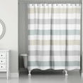 thumbnail image 2 of Creative Products Gray Blue Chunky Stripes 71x74 Shower Curtain, 2 of 7
