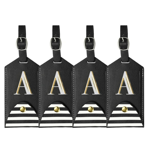 Uxcell Luggage Tags, Initial Letter Travel Luggage Black A