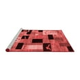 thumbnail image 2 of Ahgly Company Machine Washable Indoor Round Abstract Red Modern Area Rugs, 8' Round, 2 of 4