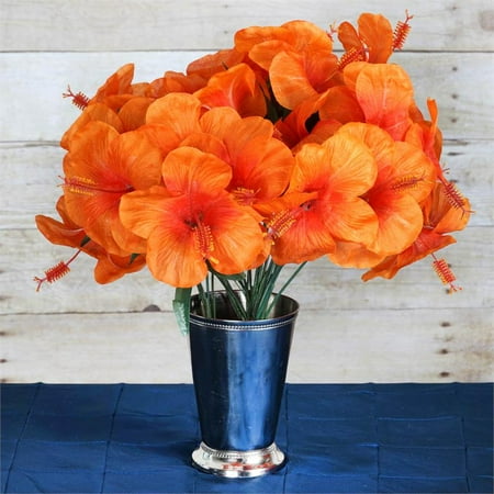Efavormart 60 pcs Artificial HIBISCUS Flowers for DIY Wedding Bouquets Centerpieces Arrangements