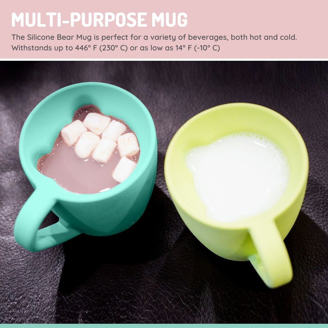 melii Silicone Bear Mug for Toddlers and Kids - Blue