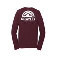 thumbnail image 2 of Gravity Outdoor Co. Performance Long Sleeve Shirt - Maroon - White Logo - S, 2 of 2