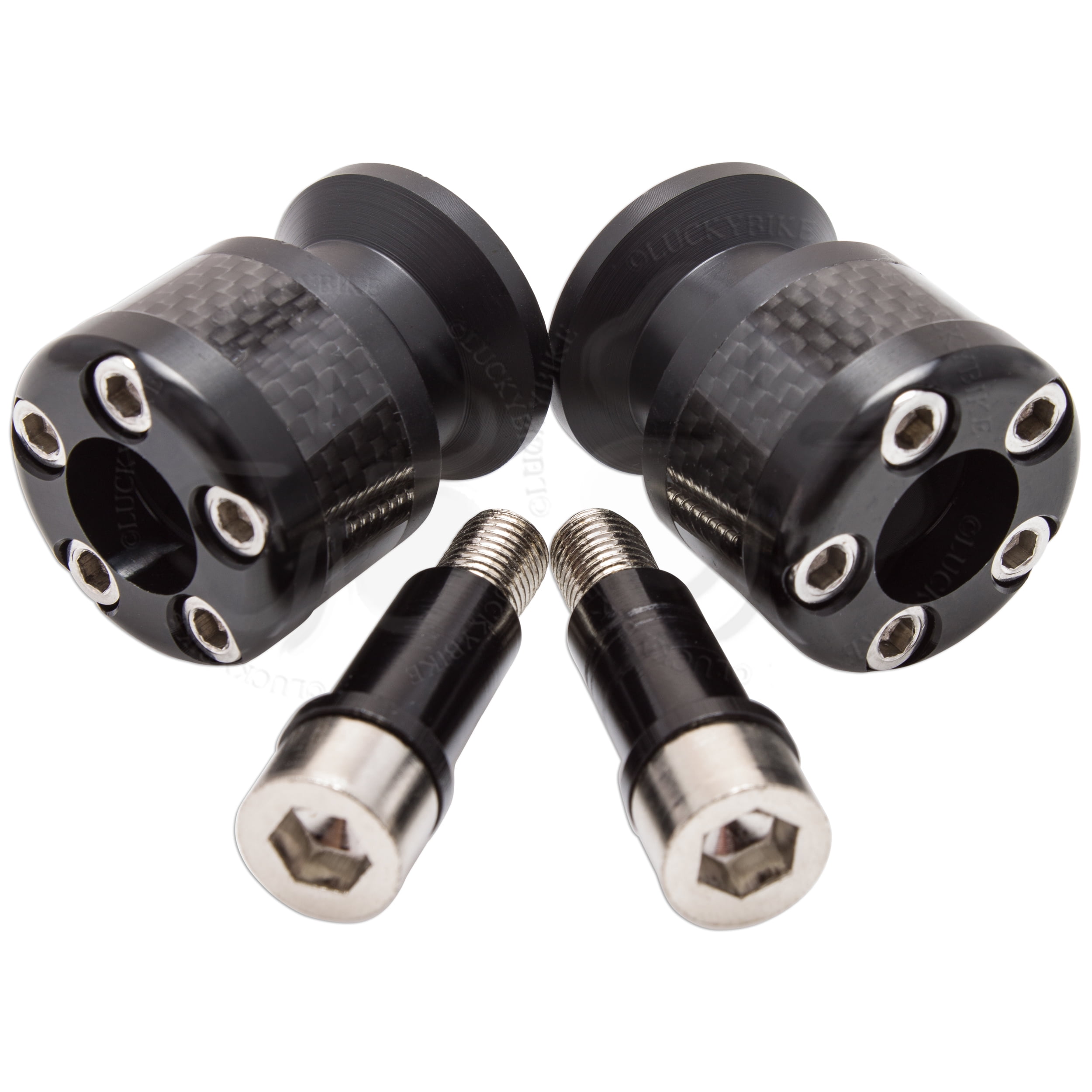 Black Spiked Swingarm Spool Sliders For Kawasaki Ninja ZX-6R