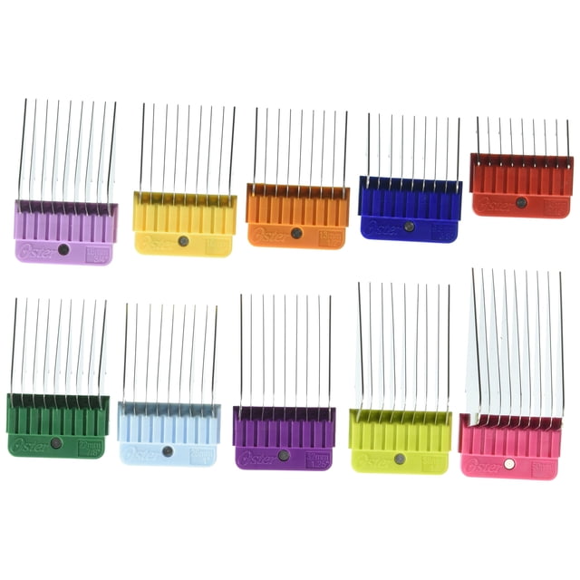 Kit de peines guía para cortar mascotas Oster, acero inoxidable, 10 piezas