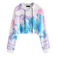 thumbnail image 2 of Pink Women's Long Sleeve T-shirt, Fashion O Neck Colorful Hoodie Drawstring Sweatershirt Top XL, 2 of 6