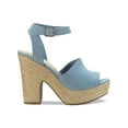thumbnail image 2 of Sun + Stone Womens Fey Faux Suede Ankle Strap Heels, 2 of 3