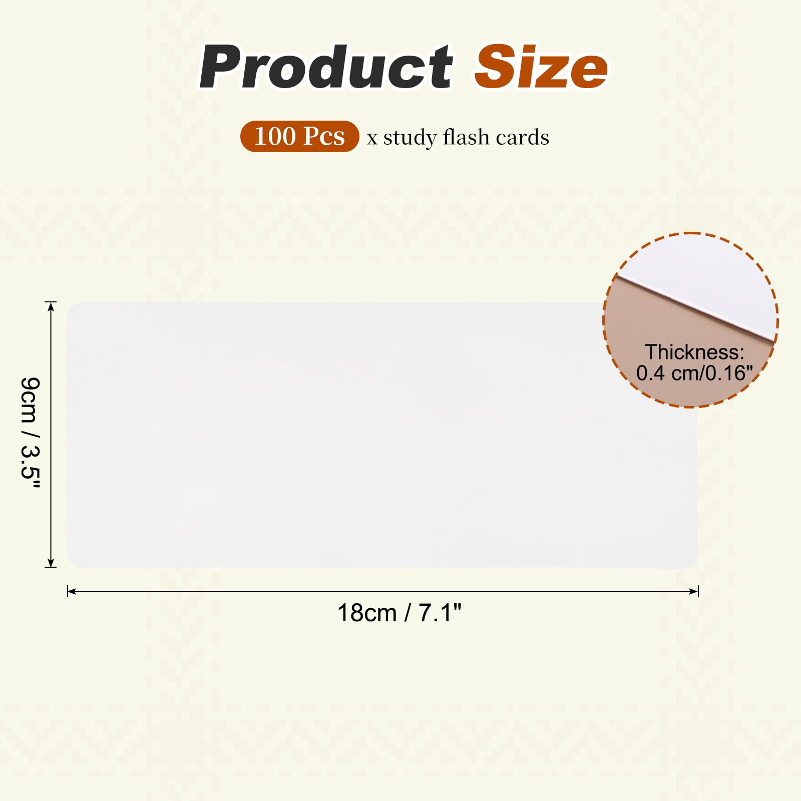 Uxcell 100 Sheets Blank Index Cards, 3.5"x7.1" Double Sided Thick Cardstock 350gsm Rounded Corner Study Flash Cards for Learning Playing Note Gift Tags DIY Paper Crafts, White
