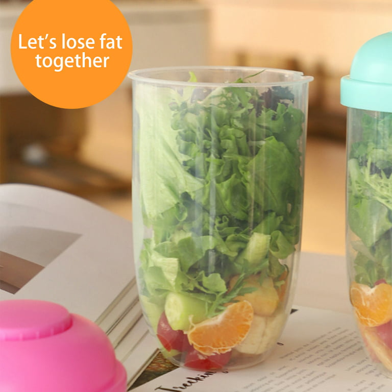 Portable Salad Meal Shaker Cup With Fork - Healthy Salad Container