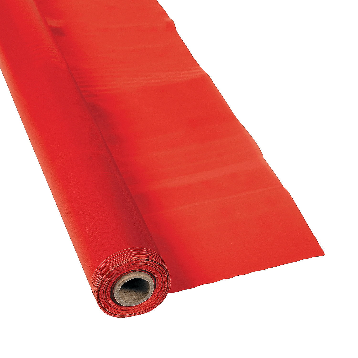 Red & White Striped Tablecloth Roll - 54" X 100 Ft, PE Plastic, Carnival Circus Backdrop, Photo Booth Prop