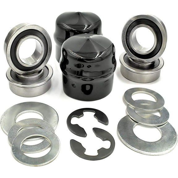 HD Switch Front Wheel Bushing to Bearing Conversion Kit For Husqvarna 532009040, 9040H, 532124959, 5920H, 9040HR, 9040N Husqvarna Sears Craftsman AYP (4 Pack)