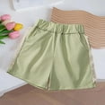 thumbnail image 2 of Hvobtty Girls' Casual Shorts Pants, Toddler Summer Short Pants, Girls' Summer Casual Lace Shorts Wide Leg Shorts Hot Pants Are Suit for 2-8 Years Green 2-3 Years, 2 of 5