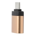 thumbnail image 3 of Adaptador USB3.0 hembra a tipo C Convertidor de carga de datos OTG Stretch Head sin cadena (dorado), 3 of 9