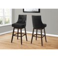 thumbnail image 2 of Monarch 29.25" Swivel Polyurethane Barstool in Black/Espresso (Set of 2), 2 of 6