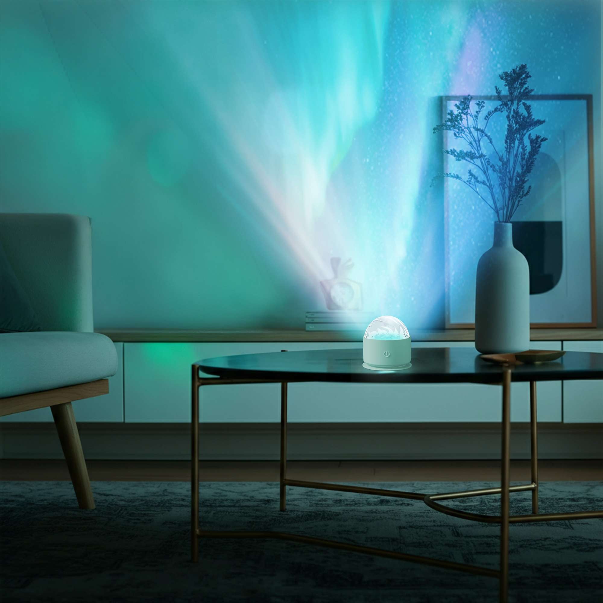 GlowStudio, Mini LED AURA Light, 16 RGB Colors, Remote Included