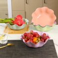 thumbnail image 2 of Snack Dish All-purpose Ruffled Design Plastic Non-slip Salad Kitchen Bowl for Office, 2 of 5