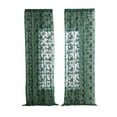 thumbnail image 3 of Xuniizn Christmas Curtains Window Set of 2 Green Lace Sheer Curtains for Xmas Decor Privacy Half Short Curtain Panels for Living Room Bathroom Windows 39x55", 3 of 8