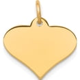 thumbnail image 1 of 14K Yellow Gold Plain .009 Gauge Engraveable Heart Disc Charm (16 X 16) Made In United States xm566/09, 1 of 5