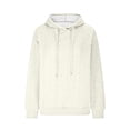 thumbnail image 6 of Women's Hoodies Long Sleeve Casual Solid Drawstring Hoodie Sweatshirts For Women Pullover, Jacquard Design Fall Winter Fashion with Soft Fabric for Cozy Wear,Beige,L, 6 of 8