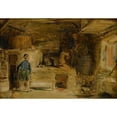 thumbnail image 2 of Sir David Wilkie 18x14 Black Ornate Wood Framed Double Matted Museum Art Print Titled - Sketch For&nbsp;‘A Whisky Still at Lochgilphead’ (1817), 2 of 5