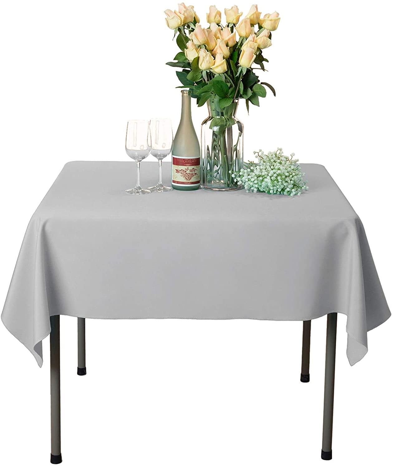 Black seamless banquet party cloth 85" x 85" tablecloth  100% polyester 