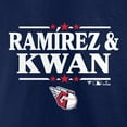 thumbnail image 4 of Men's Jose Ramirez & Steven Kwan Navy Cleveland Guardians Election Player T-Shirt, 4 of 4
