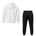 thumbnail image 4 of Unisex Solid Pullover Hoodie Tracksuit Set Plain Hooded Sweatshirt Drawstring Jogger Pants 2 Piece Matching Sports Outfit S, 4 of 6