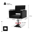 thumbnail image 3 of Silla Sillón de Barberia Big Room Hidráulico Estetica Salon Giratorio negro BSSBCH000001, 3 of 7