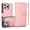 Rosegold, variant on ShellTech Compatible with iPhone 16 Pro Wallet Case, [RFID Blocking] 3 Card Holder Stand with Credit Card Slot PU Leather Magnetic Protective Flip Cover ,Rosegold
