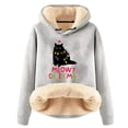 thumbnail image 1 of Women's Solid Color Zippered Hooded Longline Lined Streetwear Pullover Jacket, 1 of 4