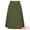 Army Green, variant on Women's A-Line Belted Fall Midi Corduroy Skirt M Burgundy