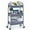 Gray, variant on Kingrack 3 Tier Rolling Cart, No Screw Metal Utility Cart, Easy Assemble Utility Serving Cart, Sturdy Storage Trolley with Handles, Locking Wheels, for Classroom Office Home Bedroom Bathroom, White