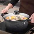 thumbnail image 4 of Non-stick Maifan Mineral Soup Pot with Lid, Large Iron Stockpot for Stewing and Boiling, Double Handle Cooking Pot Suitable for Soups, Porridge, and Stews in Home Kitchen, 4 of 9