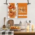 thumbnail image 5 of Sm:)e Maple Leaves Pumpkins Orange Fall Kitchen Dish Towels Set of 2, Soft & Absorbent Washcloth 18x26 Inch, 5 of 6